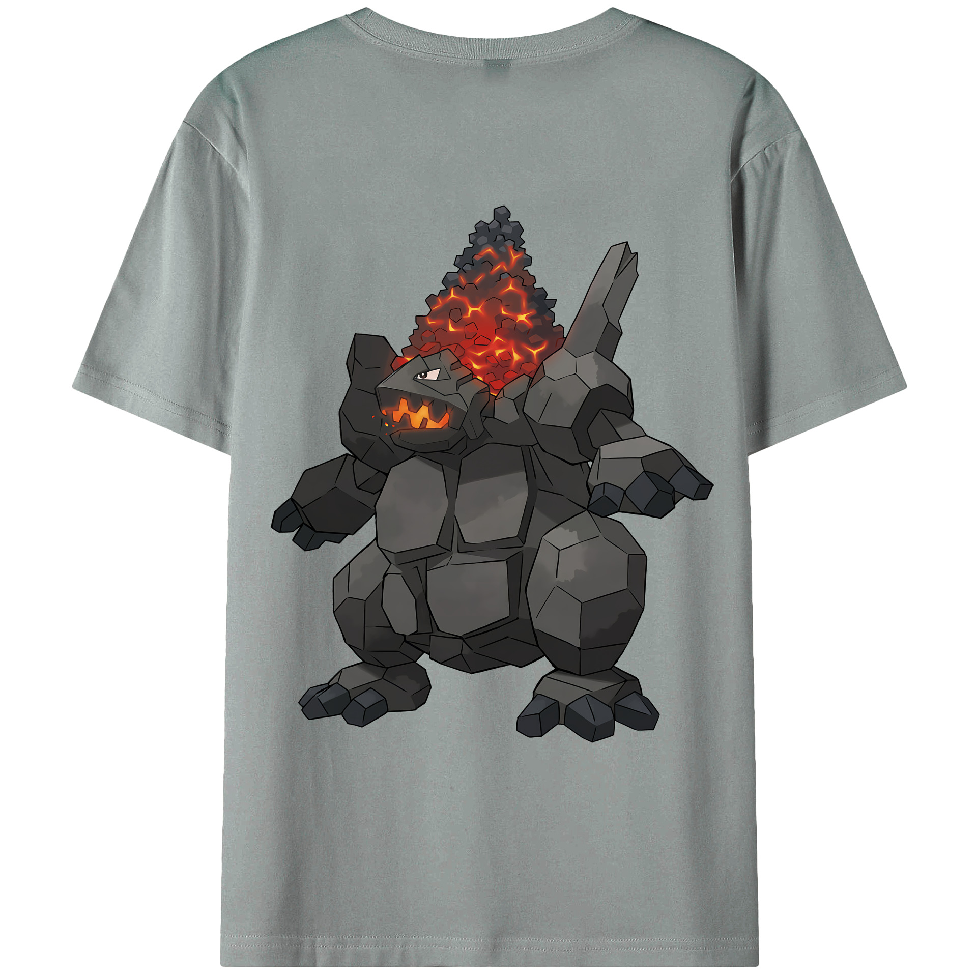 （画像用） ポケットモンスター Pokémon 綿100％ メンズ半袖Tシャツ（バックプリント） 通気性